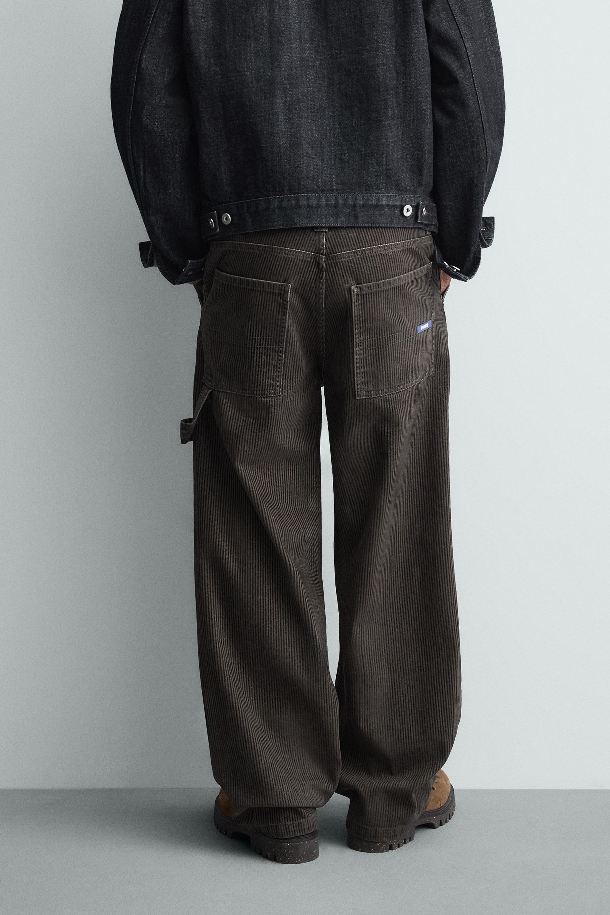 PANTALON RELAXED FIT RAYURES FLOQUÉES